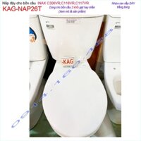 Nắp đậy bồn cầu KAG-NAP26T Inax cho C117, C306, C108, nắp bồn cầu 2 khối nhựa dày trắng bóng đẹp
