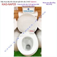 Nắp đậy bồn cầu Viglacera VI66-VI177, nắp bàn cầu cao cấp dày KAG-NAP25