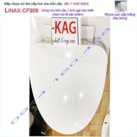 Nắp đậy cho bồn cầu 1 khối Inax C909-C900-C918 , nắp rơi êm bồn cầu khối Linax-CF909 giá tốt chất lượng tốt