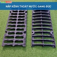 Nắp đậy thoát nước chắn rác gang đúc 200x20x500: Tải trọng 12.5 tấn, chắc chắn, chống trơn trượt.