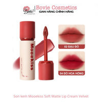 (Nắp đỏ) Son kem Mooekiss Soft Matte Lip Cream Velvet