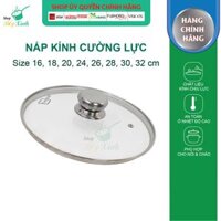 Nắp kính cường lực Fivestar dùng cho nồi -chảo-quánh-bộ nồi xửng16 cm 18cm 20cm 22cm24cm  26cm  28cm 30cm 32cm - 20CM