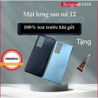 Nắp lưng xiaomi MI 12 tặng kèm keo dán.