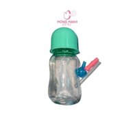 (Nắp Màu Ngẫu Nhiên) Bộ 1 chai nhựa giống b.sữa  nắp nhiều màu thiết kế chuyên dụng