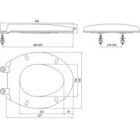 Nắp nhựa thay thế cho bồn cầu LINAX 117 trắng