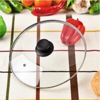 Nắp nồi thủy tinh cường lực - 24cm / 9,45 "Nắp chảo thủy tinh gia cố Nồi súp Chảo chiên thay thế nắp thay thế phổ biến cho tất cả các món nấu ăn