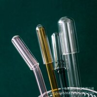 Nắp ống hút thủy tinh chịu nhiệt, nắp chống bụi, phụ kiện nắp ống hút đa năng, nắp ống hút có ba kích cỡ