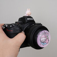 Nắp ống kính máy ảnh Labubu, đế gắn hot shoe tương thích với M50 Canon R50 Fujifilm XT50 Nikon Z30 Sony ZVE-10