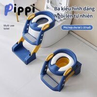 Nắp thu nhỏ bồn cầu, thang bô gấp gọn, bô vệ sinh cho bé 2IN1có tay vịn, gấp gọn hàng, dễ vệ sinh
