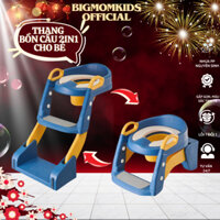 Nắp thu nhỏ bồn cầu, thang bô gấp gọn, bô vệ sinh cho bé 2IN1có tay vịn, gấp gọn hàng, dễ vệ sinh