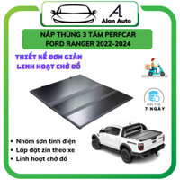 Nắp thùng 3 tấm xe Ford Ranger 2022- 2023, Thương hiệu Perfcar, Nắp thùng bán tải,Linh hoạt chở đồ,Chống nước