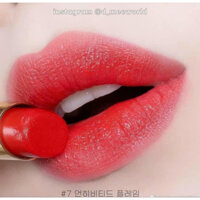 [Nắp trắng] Son YSL 07 Rouge Volupté Shine Red Show Fullsize màu đỏ tươi