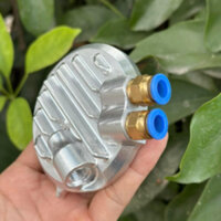 Nắp tròn CNC, Nắp cam CNC 3D có ống thông hơi và cảm biến nhiệt Fi cho xe Wave / Dream (có đầu cos)