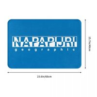 Napapijri (2) Thảm trải sàn Flannel trong phòng tắm Nhà vệ sinh Thảm lót chân chống trượt Lối vào thấm nước Nhanh khô Làm