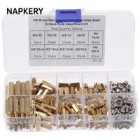Napkery 320 Chiếc Đai Ốc Vít Standoff, Vàng PCB Bo Mạch Chủ Hex Brass Spacer, Standoff Spacer Nam Nữ M3 Đai Ốc & Bu Lông Bộ Dự Án Điện Tử DIY