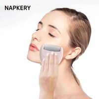 NAPKERY Napkery Puff Relief, Máy mát xa lăn đá ABS 2 trong 1, Dụng cụ làm đẹp da mặt Massage mặt có thể tái sử dụng