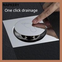 Napkery Tắm Chân Thoát Nước, Kim Loại Bật Lên Thoát Nước Sàn Loại Báo Chí, Máy Lọc Sàn Vuông Chống Mùi Có Thể Tháo Rời Sáng Tạo