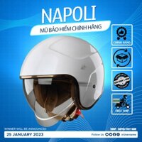 Napoli mũ bảo hiểm kính âm 3/4 cao câp, dành cho người lớn và trẻ em. Bảo hành 12 tháng