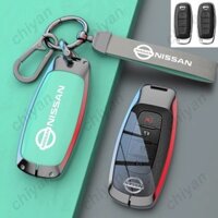 Nappa Da Bò Da Thật Chính Hãng Hợp Kim Kẽm Vỏ Chìa Khóa Xe Ô Tô Từ Xa Thông Minh Fob Vỏ Móc Khóa TPU Bảo Vệ Cho Xe Nissan Rouge Kicks Pathfinder j12 Ariya Altima Rogue Qashqai