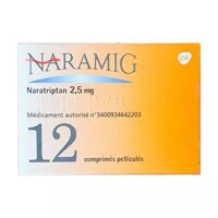 Naramig Naratriptan 2.5mg GSK 12 viên – Thuốc trị chứng đau nửa đầu