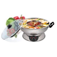NARITA 4.5Q ELECTRIC STAINLESS STEEL 2 WAY HOT POT (WITH A FREE PACK OF SOUP BASE FROM LITTLE SHEEP)
