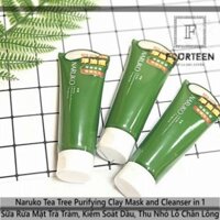 NARUKO TEA TREE CLAY CLEANSER - SRM TRÀ TRÀM DẠNG BÙN KIỂM SOÁT DẦU, THU NHỎ LỖ CHÂN LÔNG 120GR