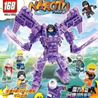 Naruto Lắp Ráp Khối Xây Dựng Đồ Chơi Naruto Sasuke Kakashi Cột Masu Xông Hơi Hạt Nhỏ