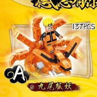Naruto Lắp Ráp Khối Xây Dựng Đồ Chơi Naruto Sasuke Kakashi Cột Masu Xông Hơi Hạt Nhỏ