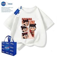 Nasa Đồng Thương Hiệu Nezha 's Demon Boy Ma Ám Biển Áo Thun Ngắn Tay Biển Mùa Hè 2025 Mặc Ngoài Thường Ngày Hàng Đầu Trẻ Em '20250320