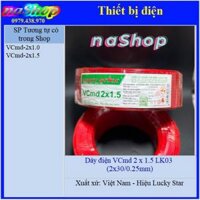 NaShop - 100m Cáp điện, dây điện đôi mềm Lucky Star VCmd 2 x 1.5 (2 x 30/0,25mm), thiết bị điện (TBD)