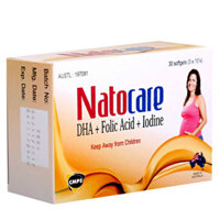 Natocare, hỗ trợ giúp bổ sung I-ốt, Acid Folic, DHA, EPA