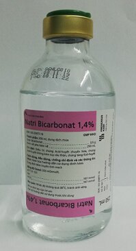 Natri Bicarbonat 1.4% điều chỉnh nhiễm toan chuyển hóa và kiềm hóa nước tiểu 250ml