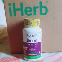 Natrol Biotin Beauty 10000 mcg Fast Dissolve - Viên nhai hỗ trợ mọc tóc, chống rụng tóc 60 viên của Mỹ
