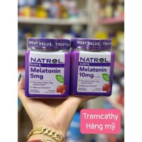 Natrol gummies kẹo giúp ngủ ngon melatonin 10mg 5mg