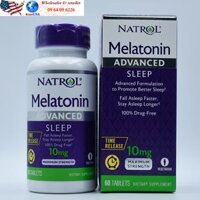 Natrol Melatonin 10mg 60 viên - Thuốc hỗ trợ mất ngủ, giúp ngủ ngon mỗi ngày của Mỹ