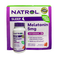Natrol Sleep Melatonin 5mg giúp ngủ ngon 250 viên
