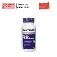 [Natrol] Viên Uống Hỗ Trợ Mọc Tóc Biotin 10000mg - 100 viên
