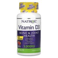 Natrol Vitamin D3 Bone & Joint Health Strawberry 5.000 IU 90 Tablets