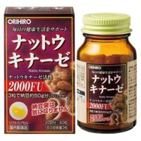 Nattokinase 2000FU Orihiro 60 viên hỗ trợ điều trị tai biến, chống đột qụy