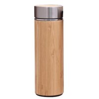 Natural Bamboo 500Ml Stainless Steel Liner Vacuum Flask Insulation Bottle Bamboo Cup Tea