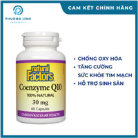 NATURAL FACTORS COENZYME Q10 30MG HỖ TRỢ ĐIỀU TRỊ CÁC BỆNH LÝ TIM MẠCH