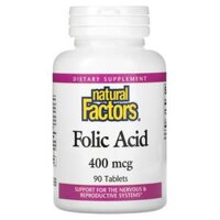 Natural Factors Folic Acid 400 mcg 90 Tablets