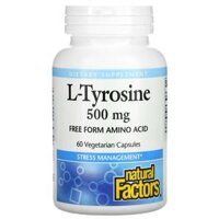 Natural Factors L-Tyrosine 500 mg 60 Vegetarian Capsules