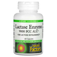 Natural Factors Lactase Enzyme 9.000 FCC ALU 60 Capsules