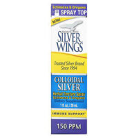 Natural Path Silver Wings Colloidal Silver Herbal Tincture Spray 150 PPM 1 fl oz (30 ml)