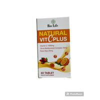 Natural vit C plus chai/60 viên vitamin c1000