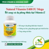 Natural Vitamin E400 IU Mega (Lọ 30 viên)