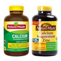 NATURE MADE CALCIUM WITH MAGNESIUM ZINC WITH VITAMIN D3 GIÚP XƯƠNG CHẮC KHỎE