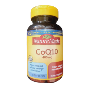 Nature made CoQ10 400mg - Viên uống chống oxy hóa, giúp tim khỏe mạnh, 60 viên