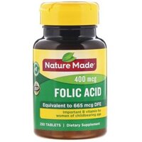 Nature Made Folic Acid 400 mcg 250 Tablets